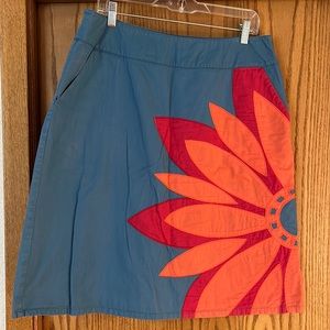 Boden skirt size 10L USA big flower